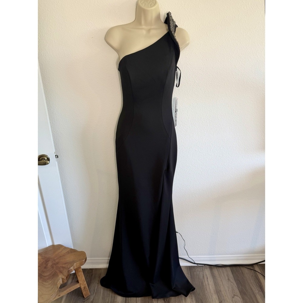 Jovani Gown NWT Sz 6 One Shoulder Beaded Mermaid Prom Guest Pageant Formal Gala - Picture 2 of 10